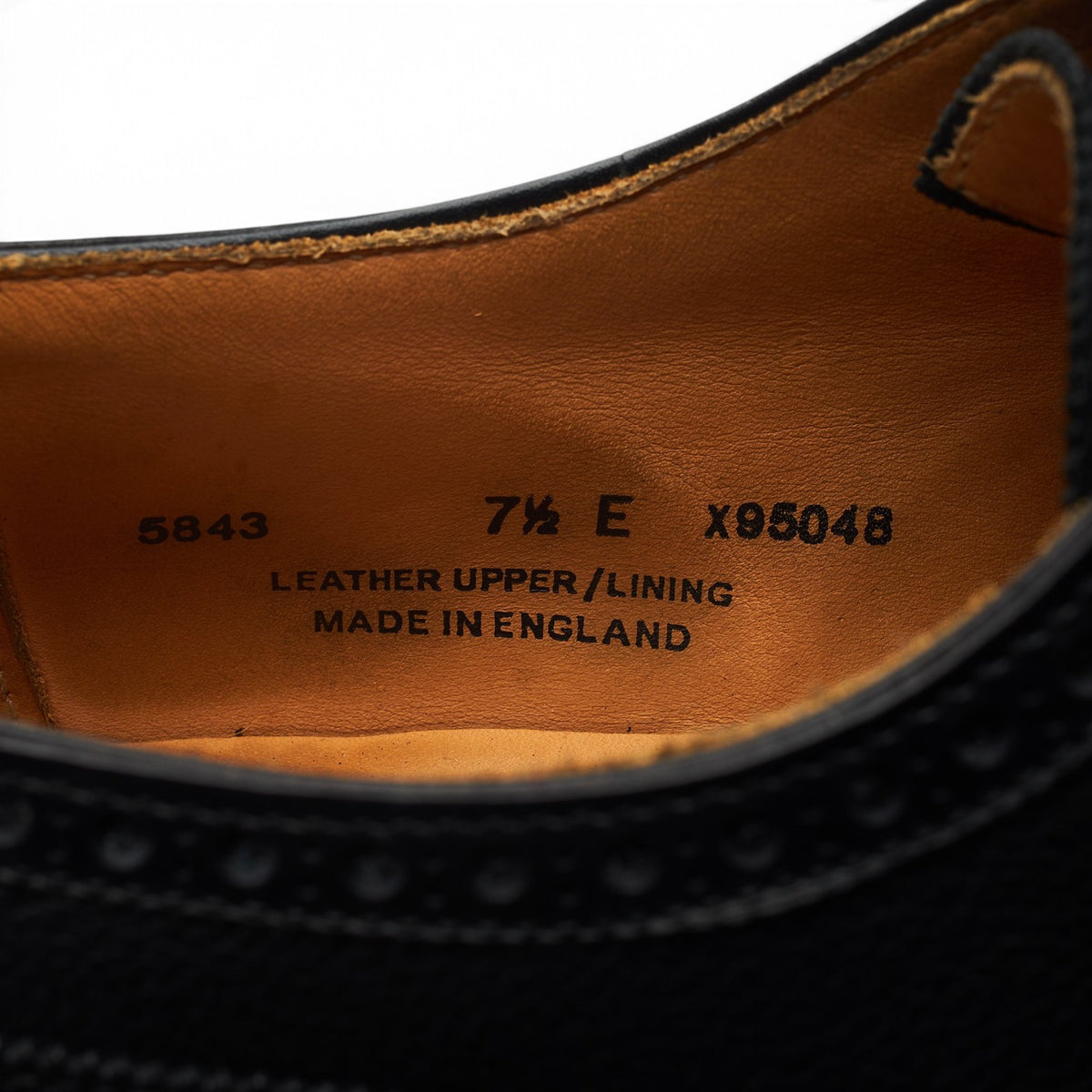 Paul Smith Black Leather Derby Brogues UK 7.5 E