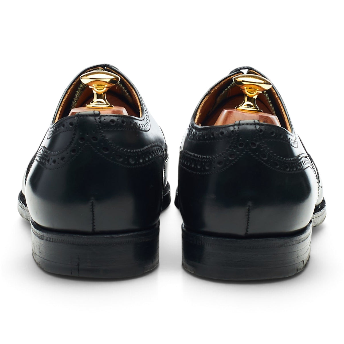 'Canterbury' Black Leather Oxford Brogues UK 10 F