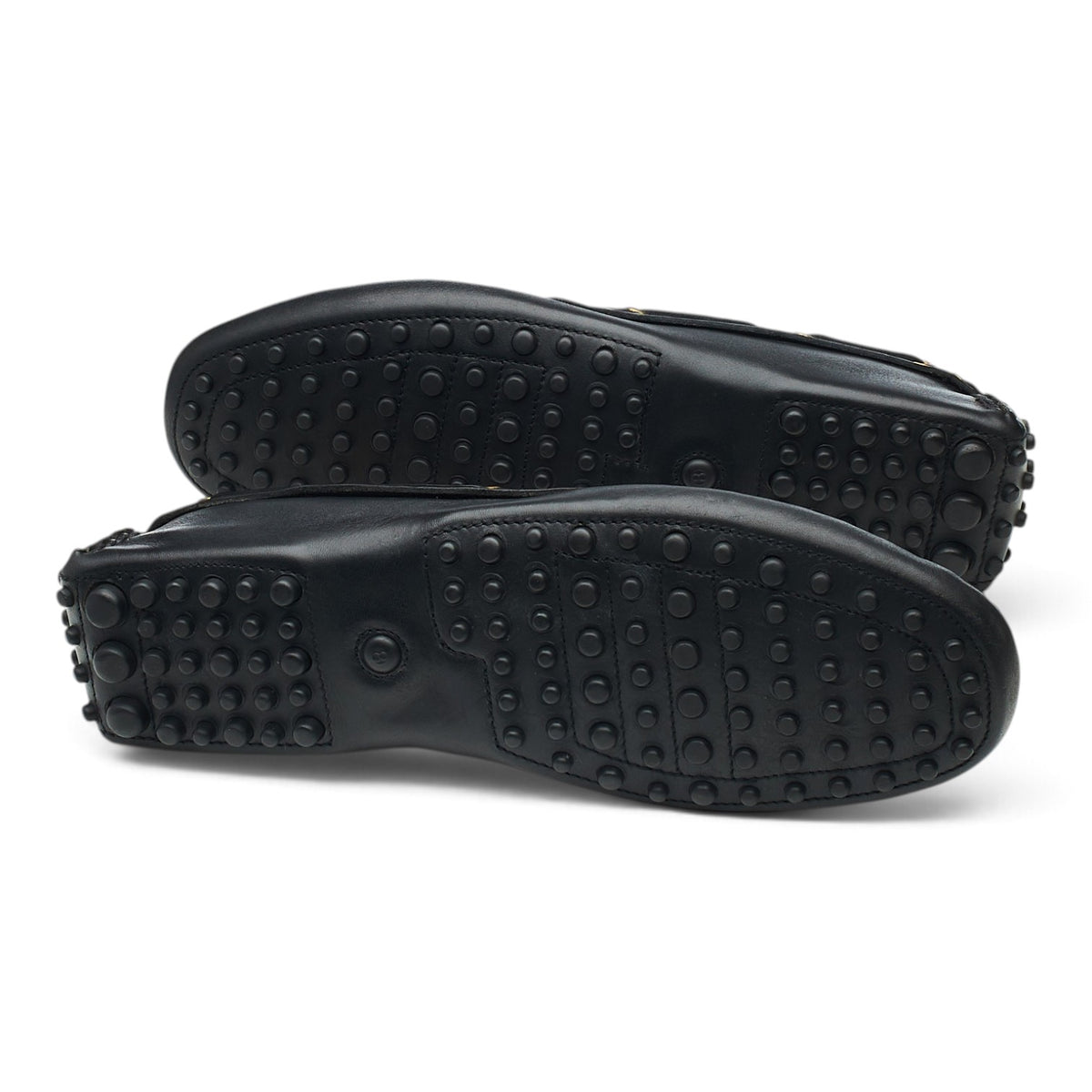 Black Leather Driving Loafers UK 8