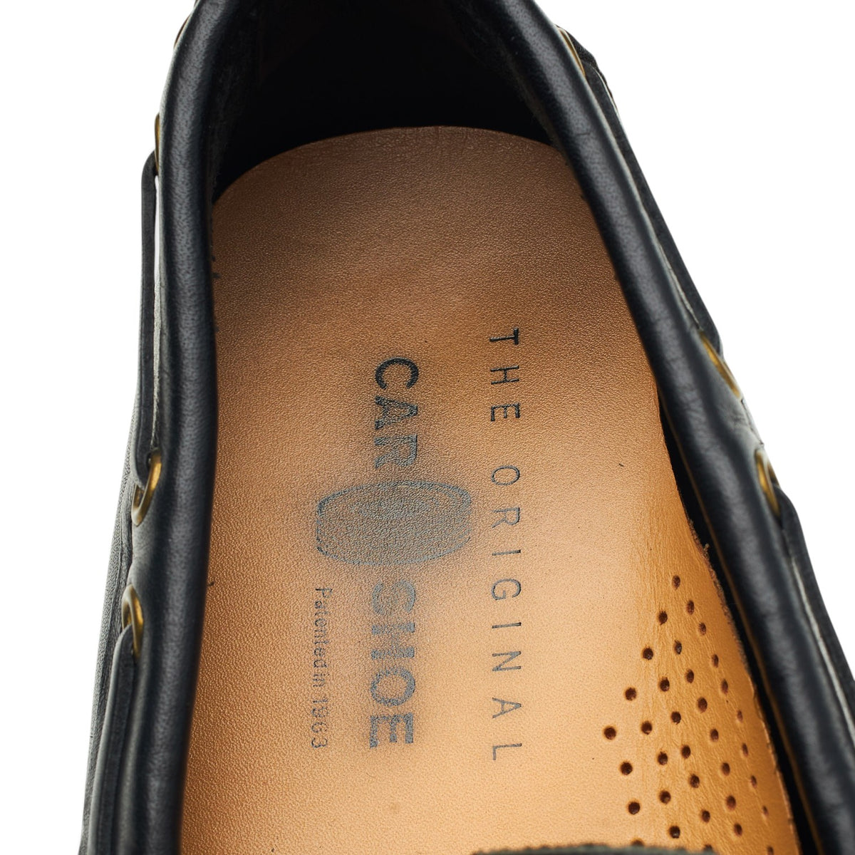 Black Leather Driving Loafers UK 8