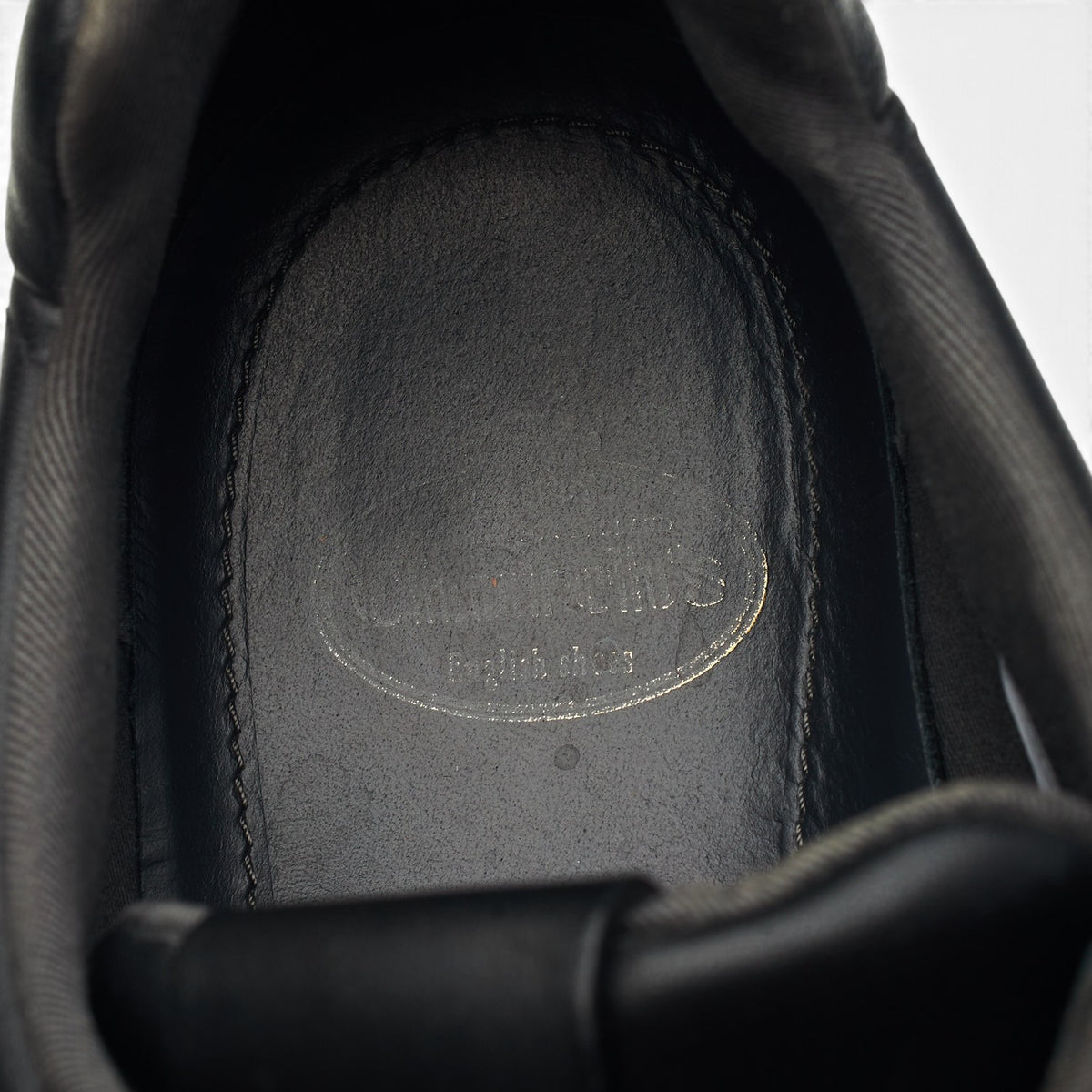 'Mirfield' Black Leather Sneakers UK 6.5