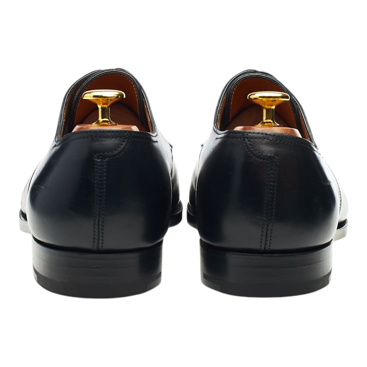 'Deran' Black Leather Cap Toe Derby UK 8.5 EE