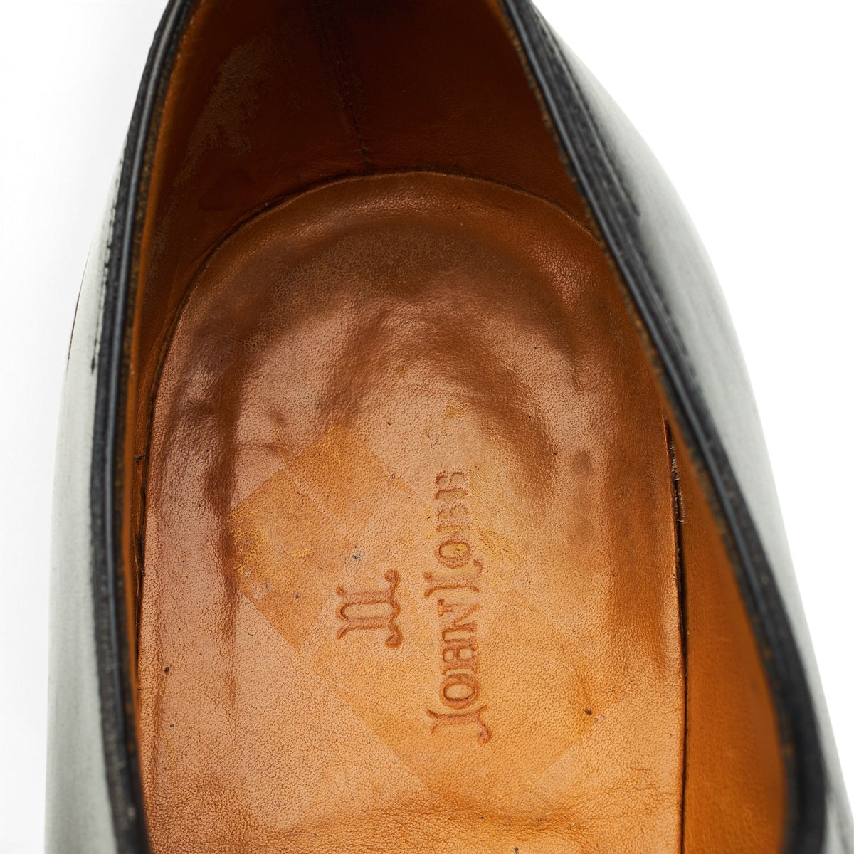 'Deran' Black Leather Cap Toe Derby UK 8.5 EE
