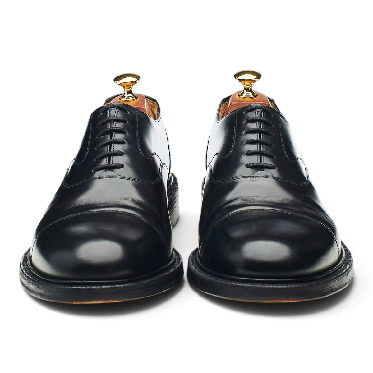 'Alain' Black Leather Oxford UK 10 F