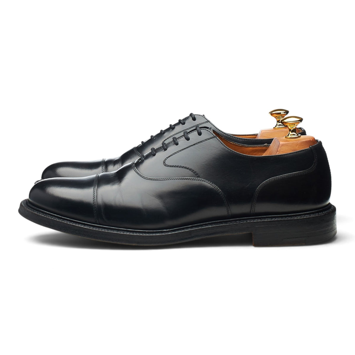 'Alain' Black Leather Oxford UK 10 F