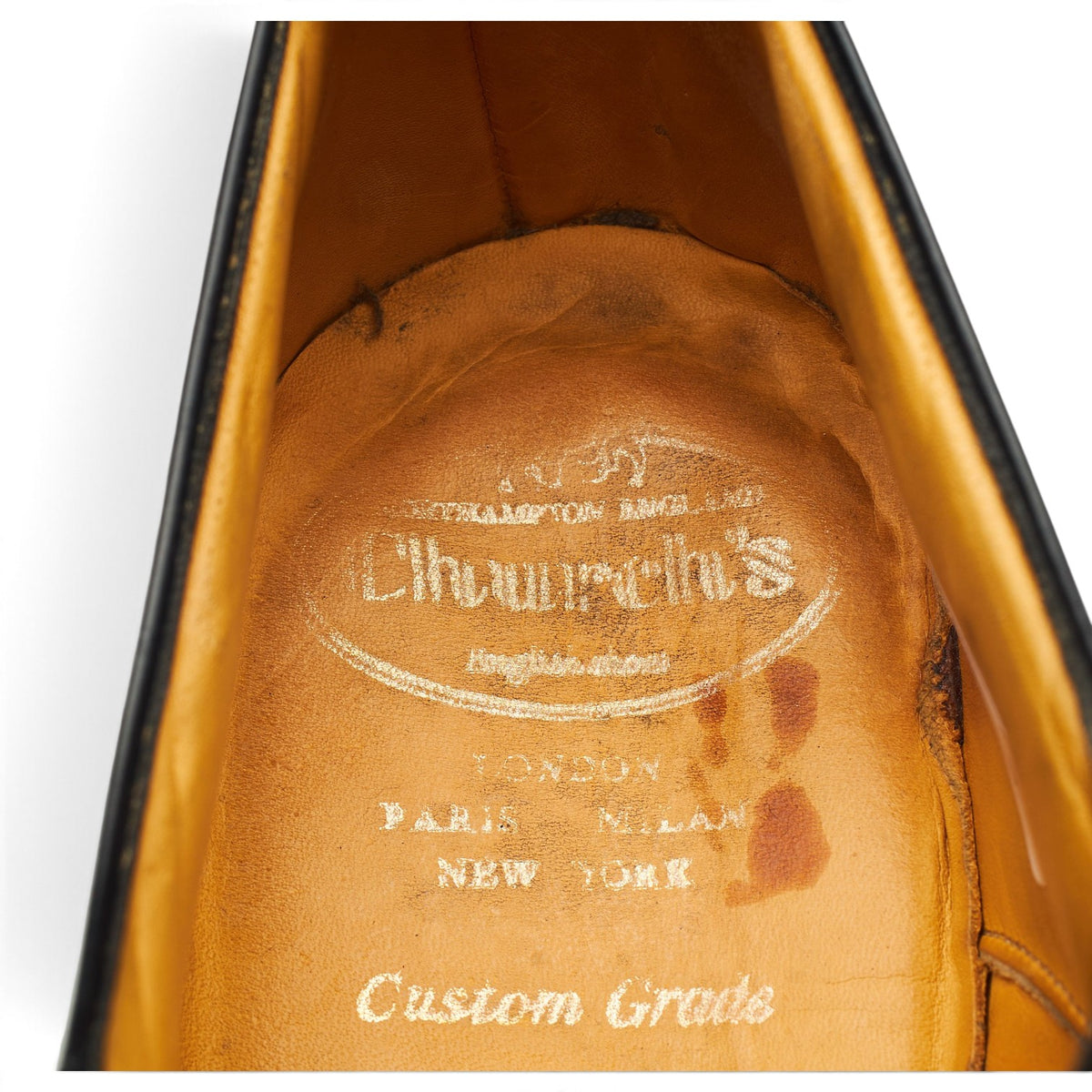 'Edgware' Black Leather Oxford UK 11 F