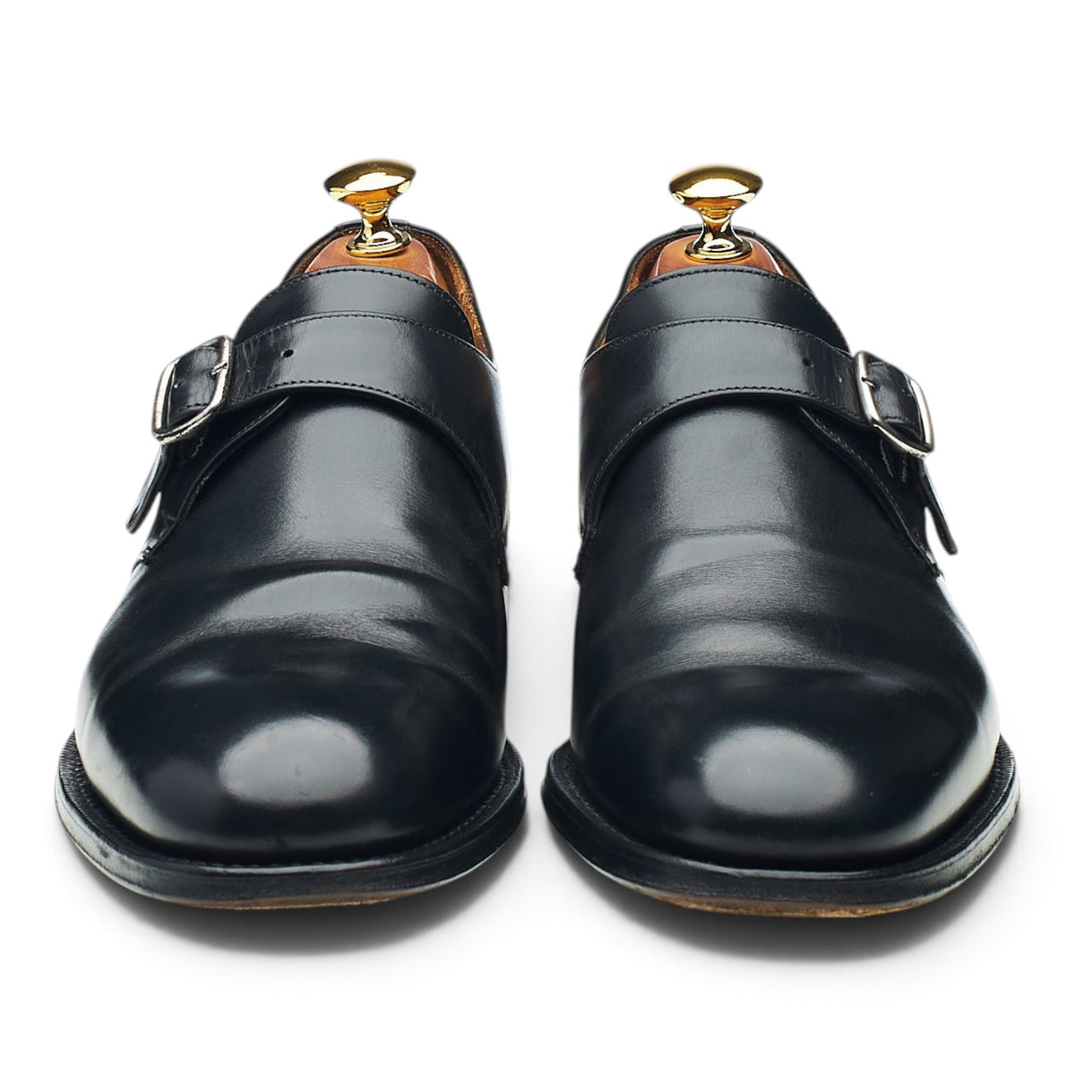'Becket' Black Leather Monk Strap UK 6.5 F