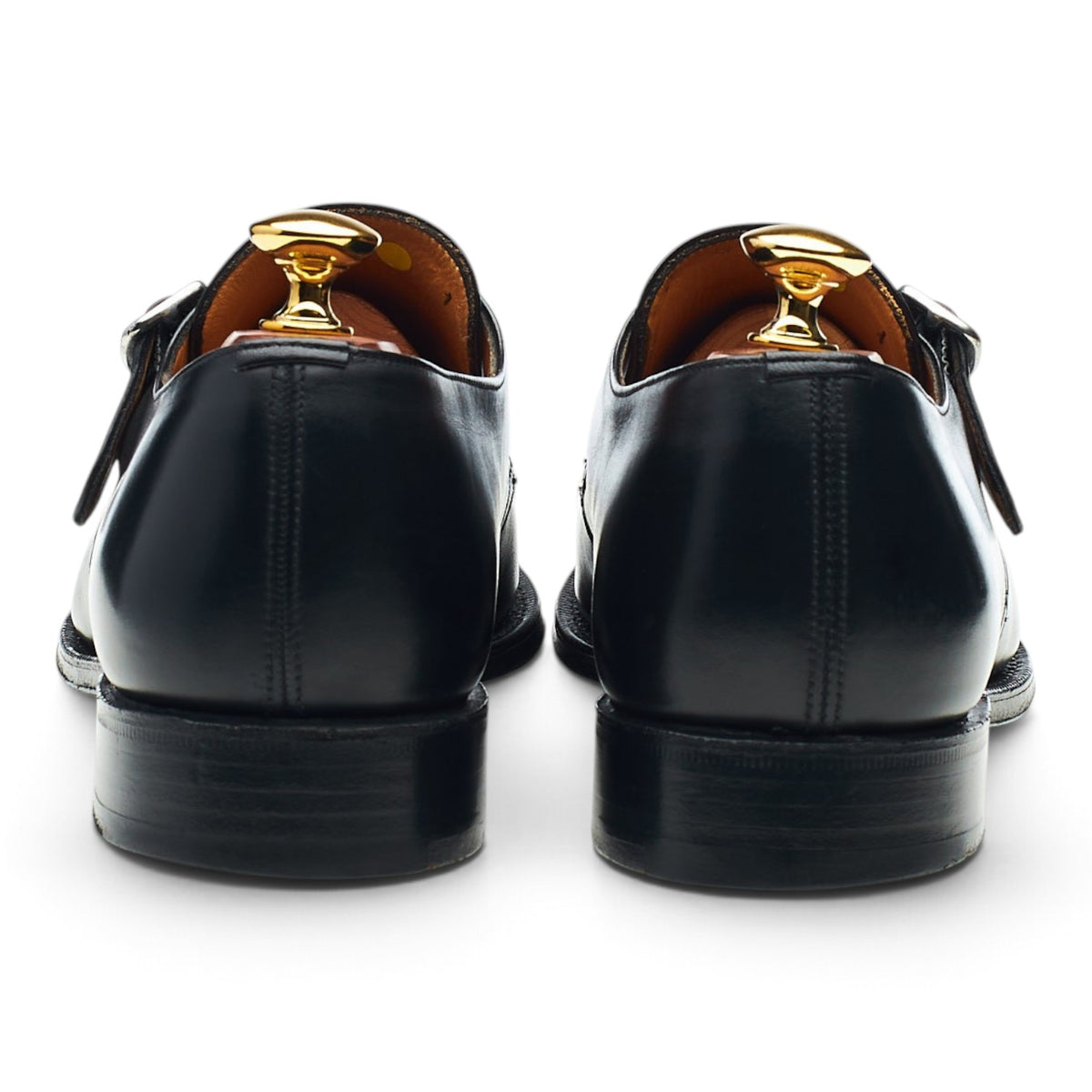 'Becket' Black Leather Monk Strap UK 6.5 F