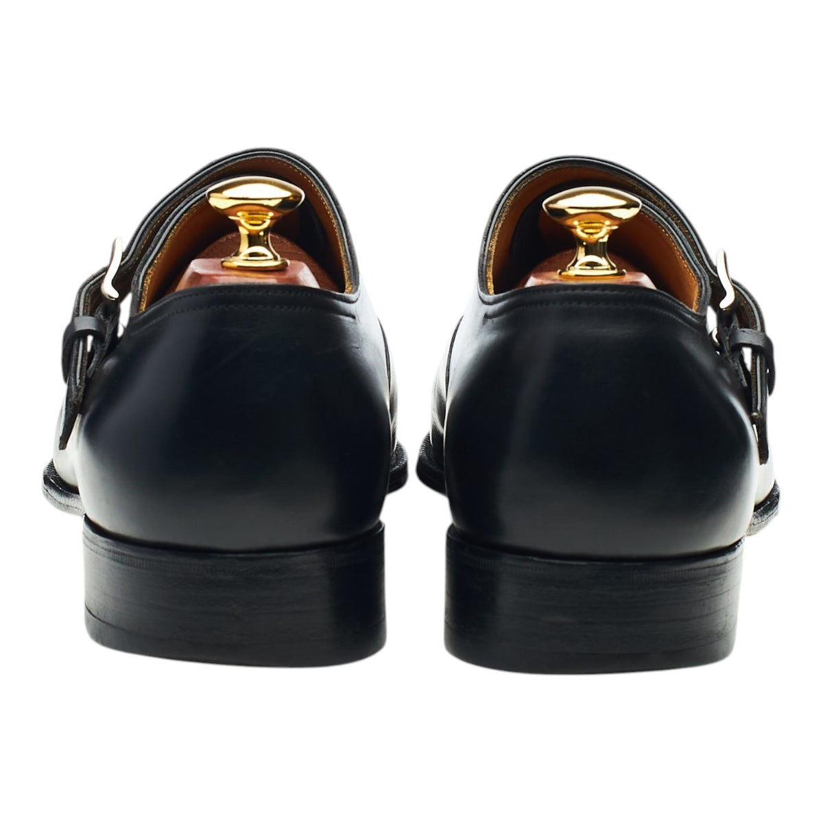 'Jermyn II' Black Leather Monk Strap UK 9 EE