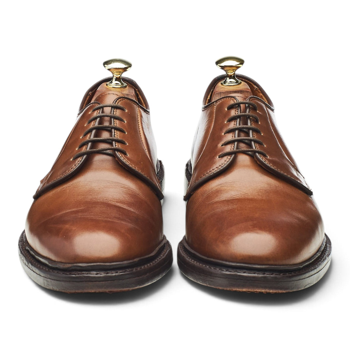 'Leeds' Tan Brown Leather Derby UK 7.5 US 8.5 D