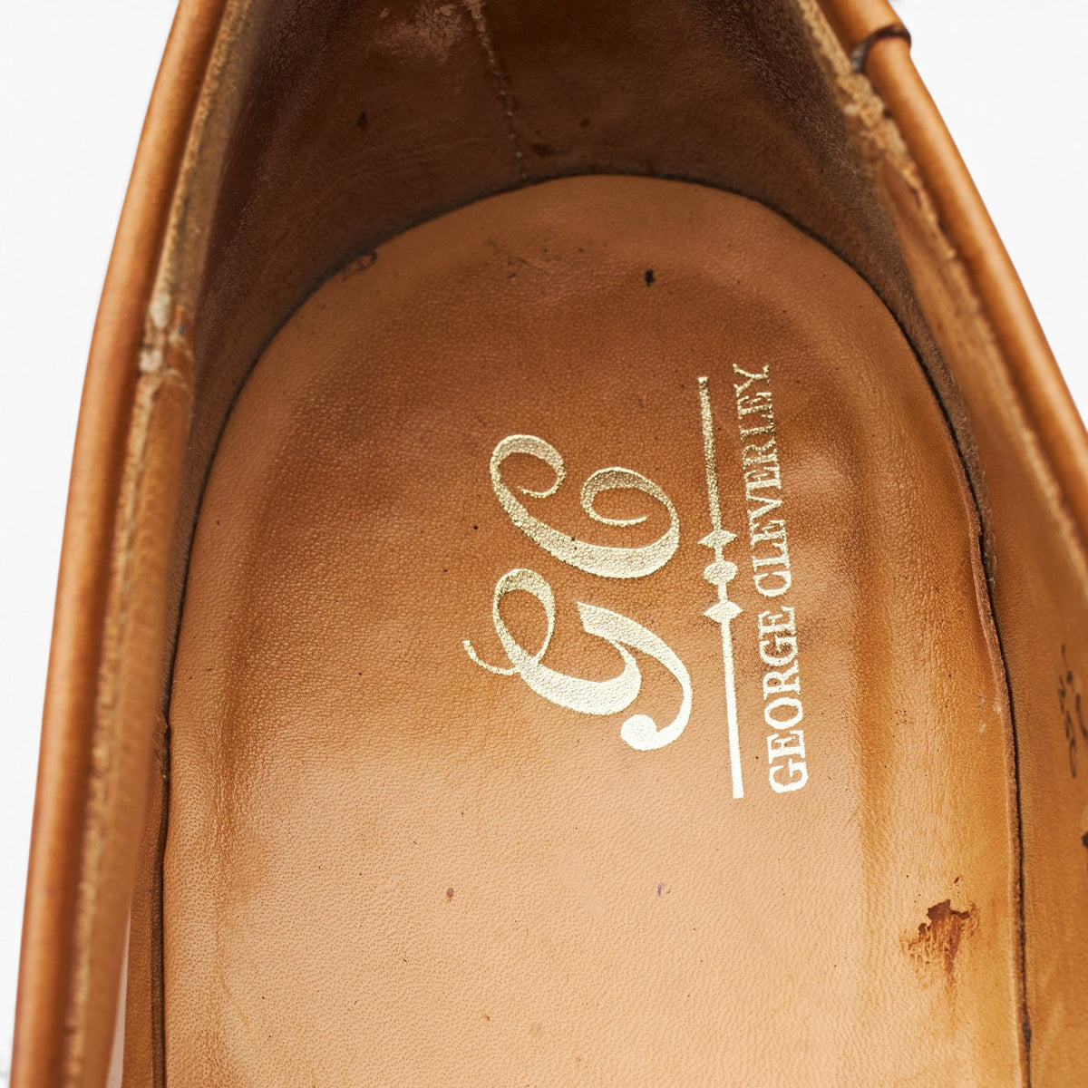 'Adrian' Tan Brown Leather Tassel Loafers UK 10 E