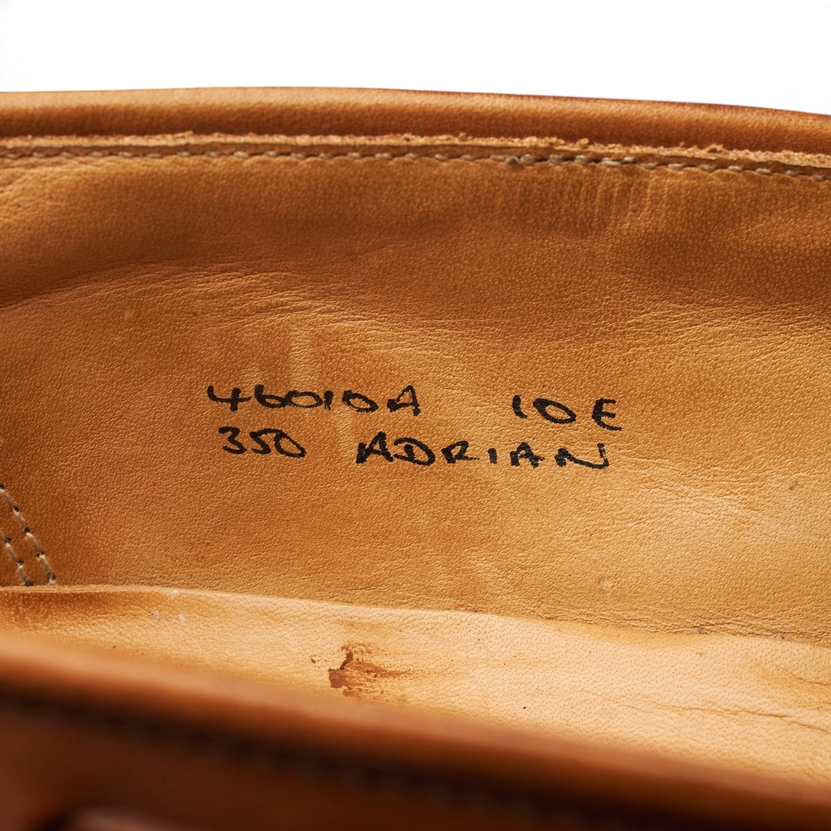 'Adrian' Tan Brown Leather Tassel Loafers UK 10 E
