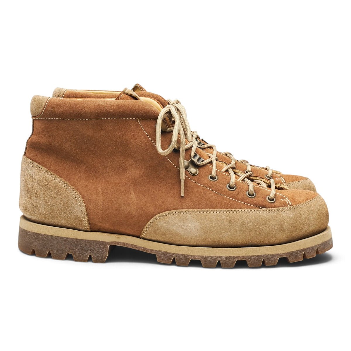 'Yosemite' Tan and Beige Suede Hiker Boots UK 10.5