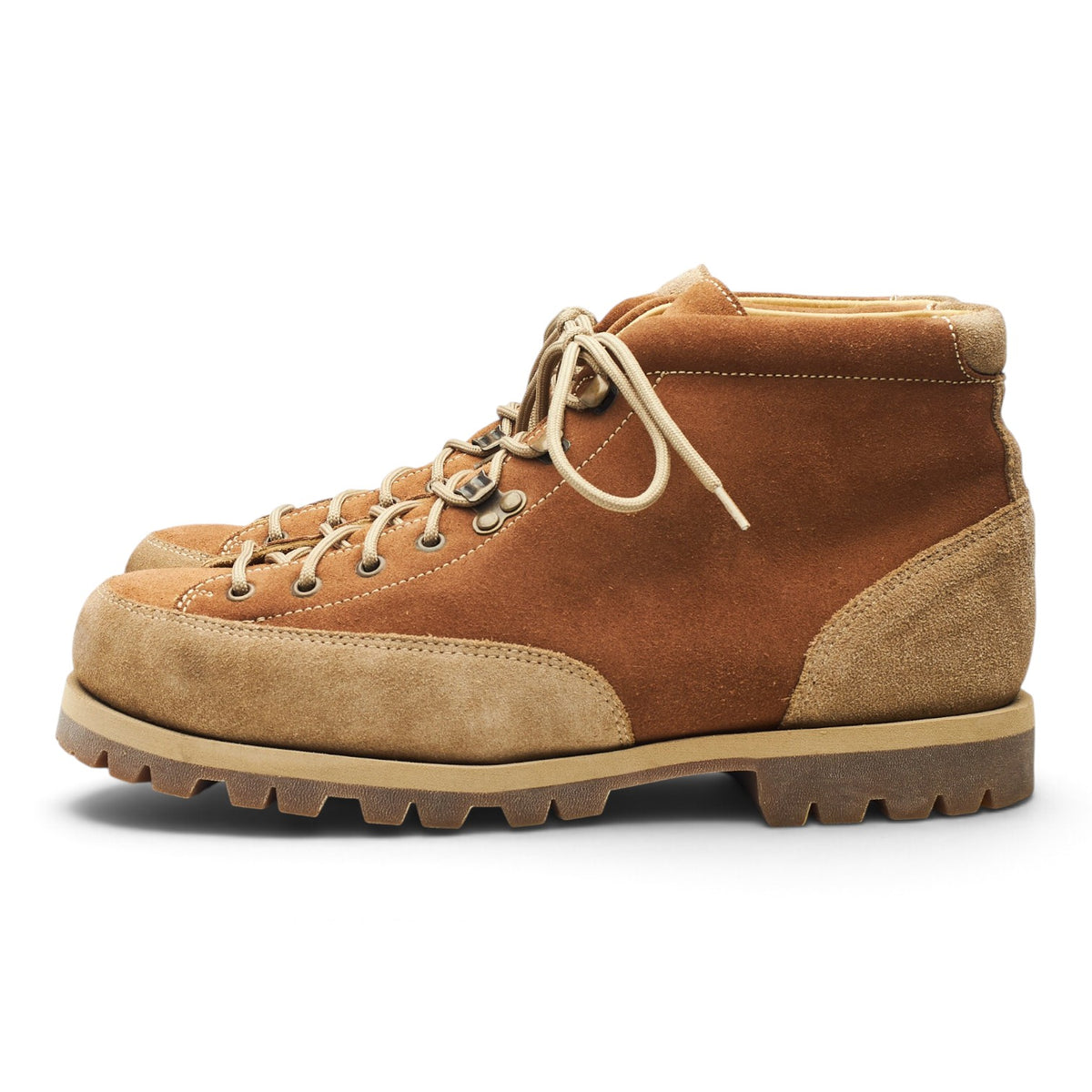 'Yosemite' Tan and Beige Suede Hiker Boots UK 10.5