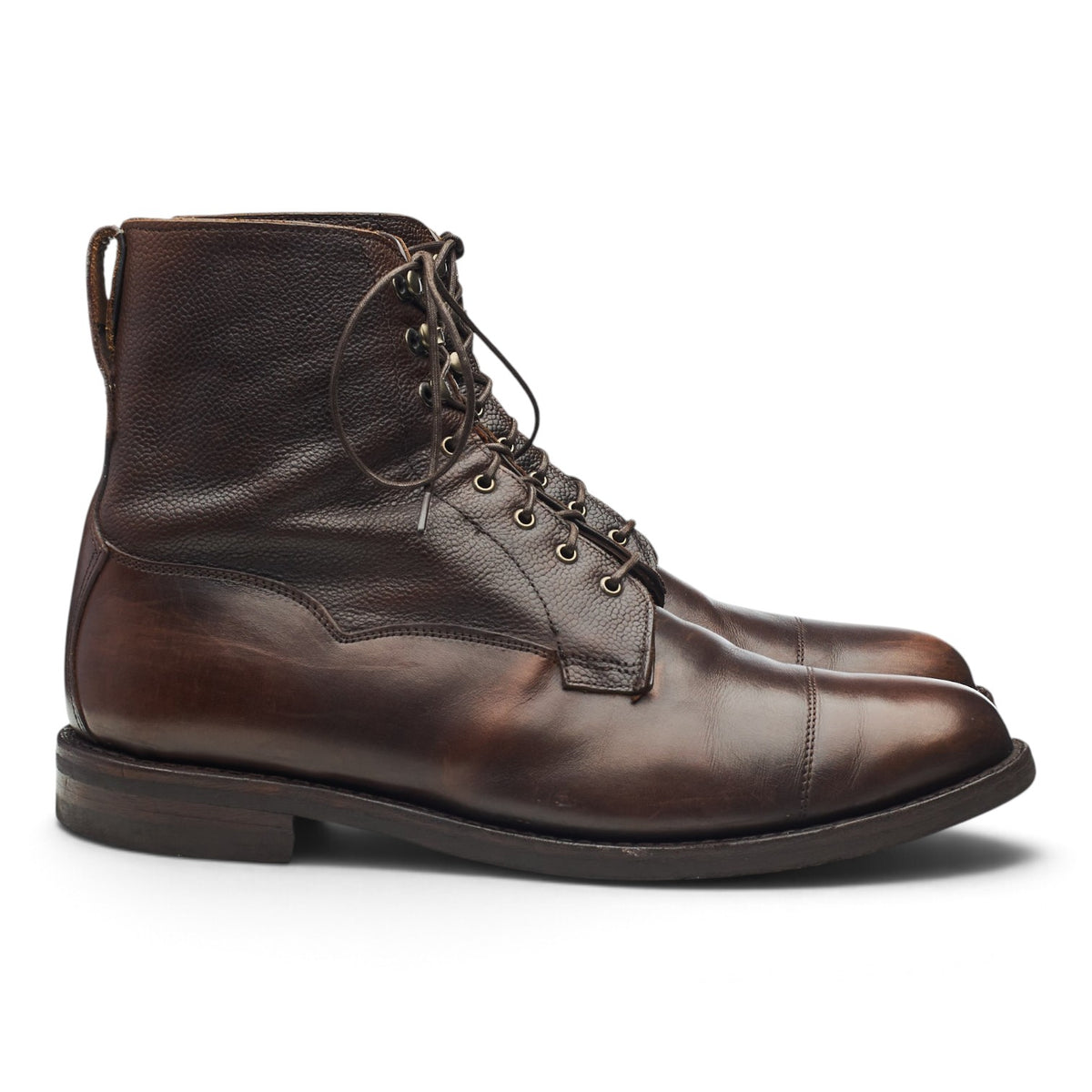 'Sullivan Street' Dark Brown Grain Leather Boots UK 9 US 10 E