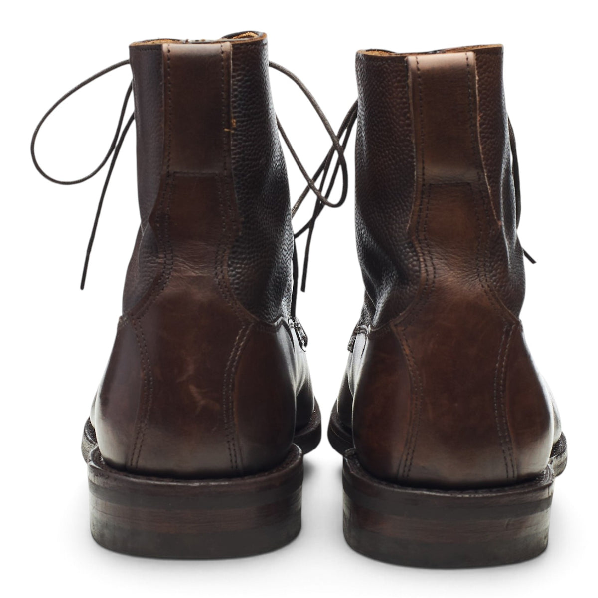 'Sullivan Street' Dark Brown Grain Leather Boots UK 9 US 10 E