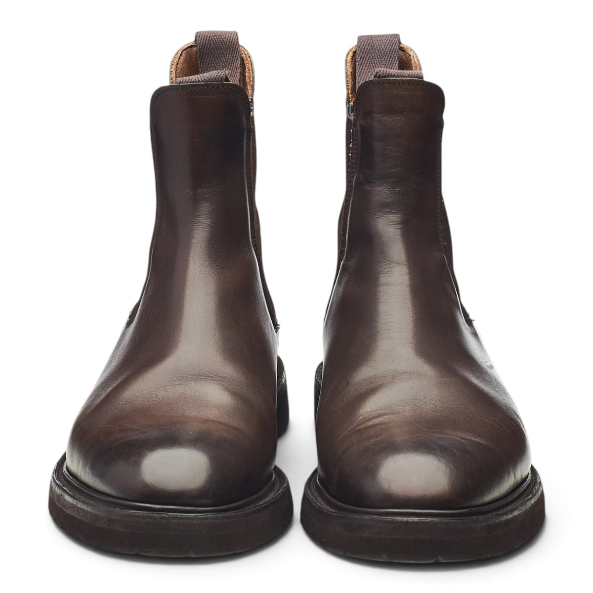 'Gigio' Dark Brown Leather Chelsea Boots UK 8