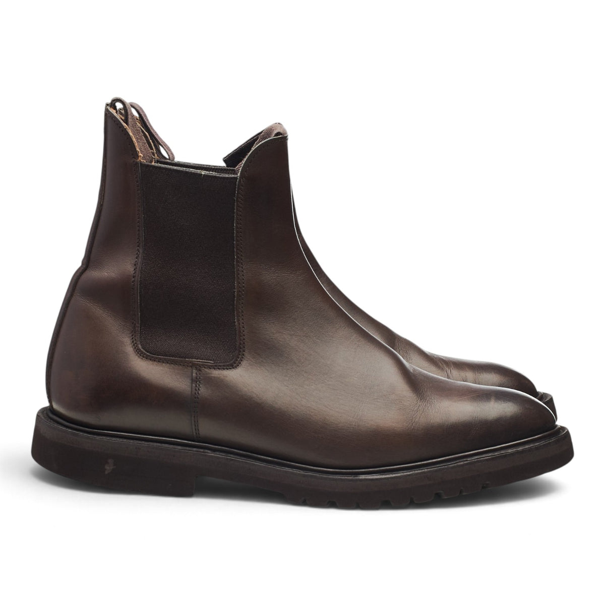 'Gigio' Dark Brown Leather Chelsea Boots UK 8