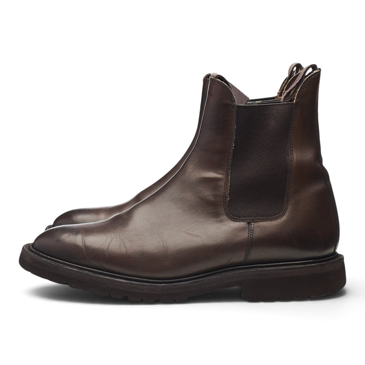 'Gigio' Dark Brown Leather Chelsea Boots UK 8