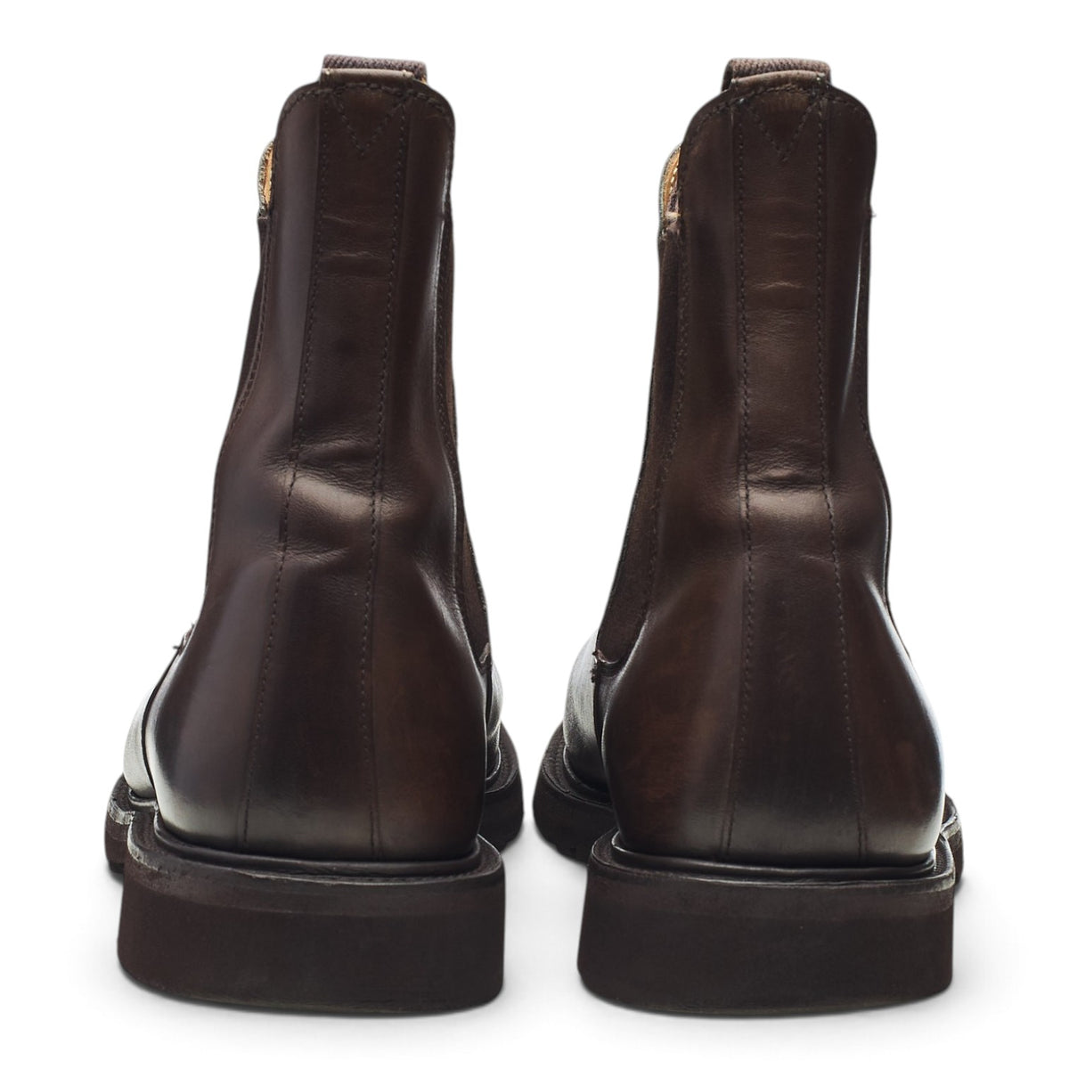 'Gigio' Dark Brown Leather Chelsea Boots UK 8