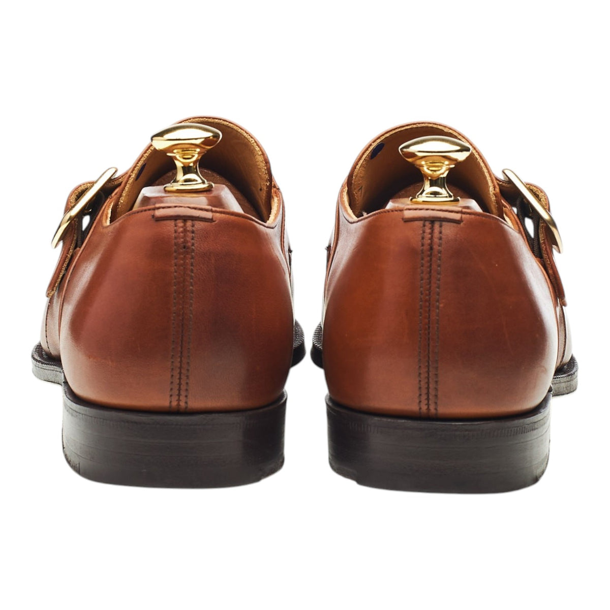 'Sydney' Tan Brown Leather Monk Strap UK 9 G