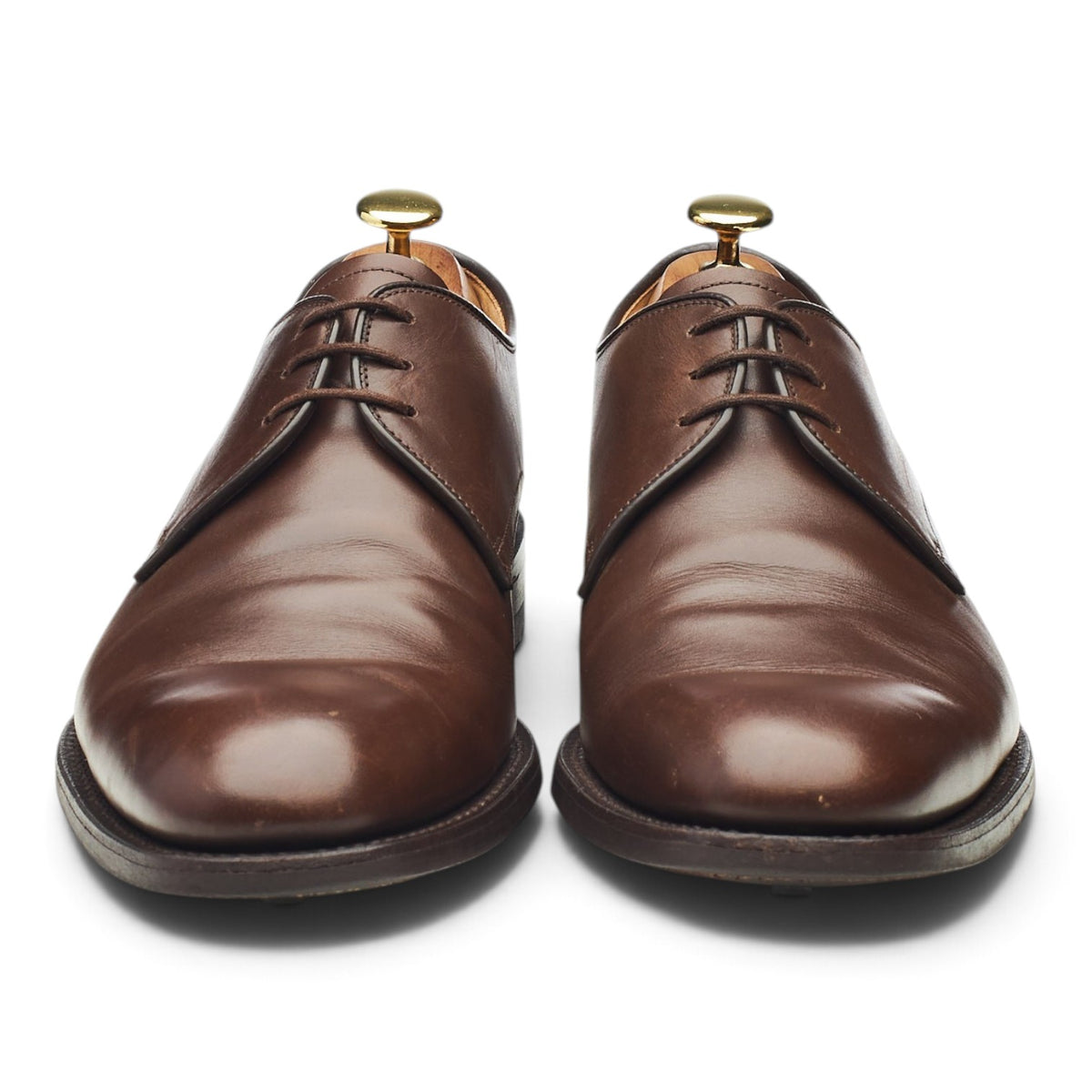 'Gable' Dark Brown Leather Derby UK 8 G