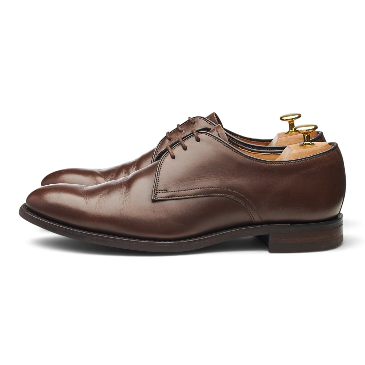 'Gable' Dark Brown Leather Derby UK 8 G