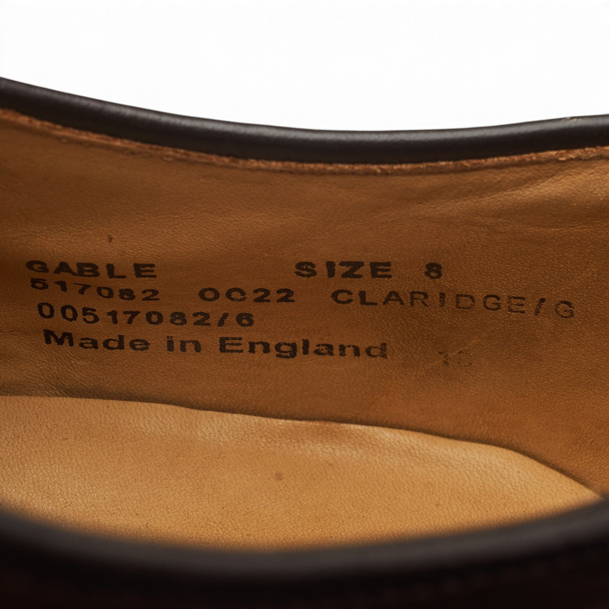 'Gable' Dark Brown Leather Derby UK 8 G