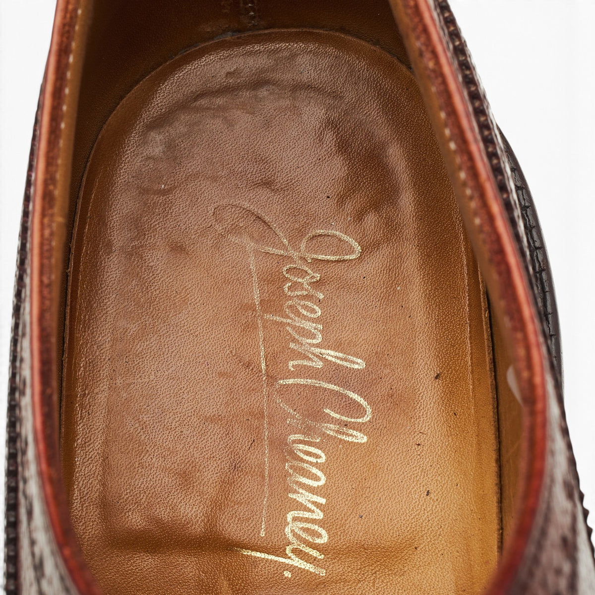'Tedder' Brown Grain Leather Derby Brogues UK 9.5 F