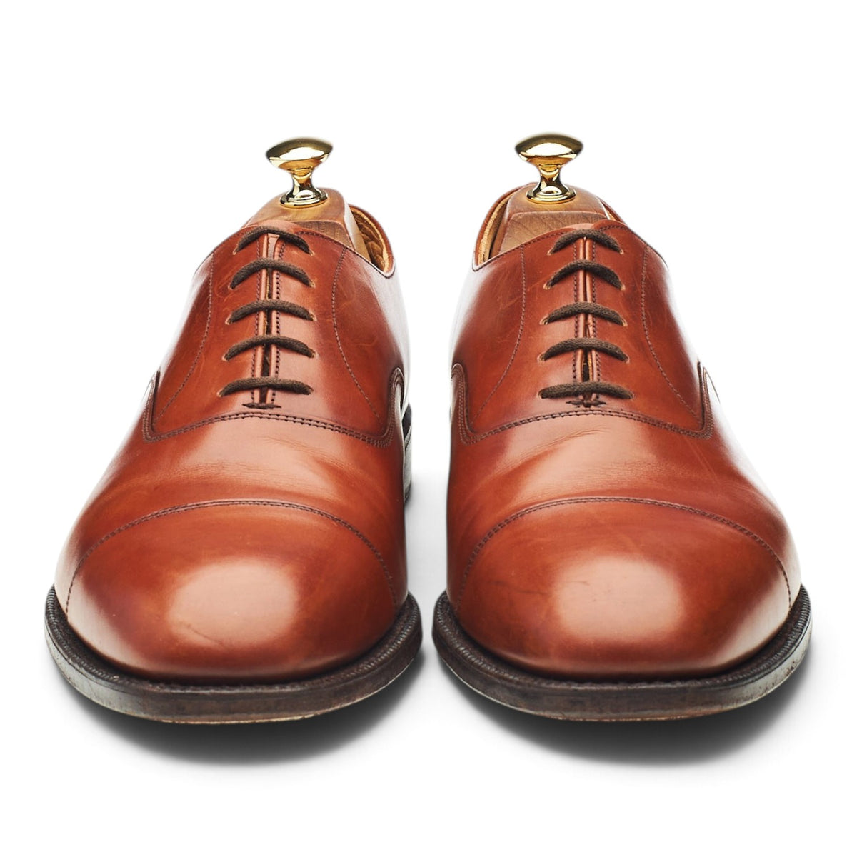 'Canberra' Tan Brown Leather Oxford UK 10 G