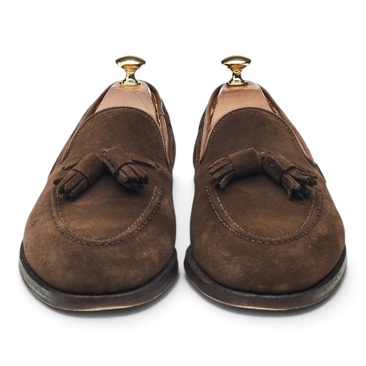 'Cavendish 2' Dark Brown Suede Tassel Loafers UK 9 E