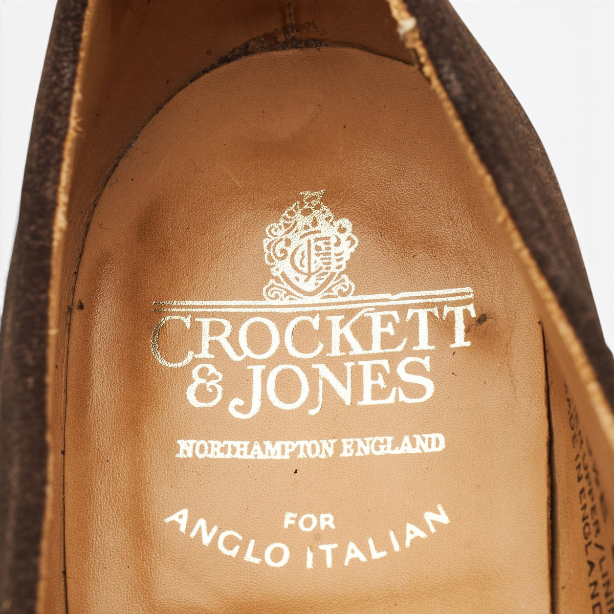 Anglo Italian 'Burlington' Dark Brown Suede Oxford UK 8.5 E