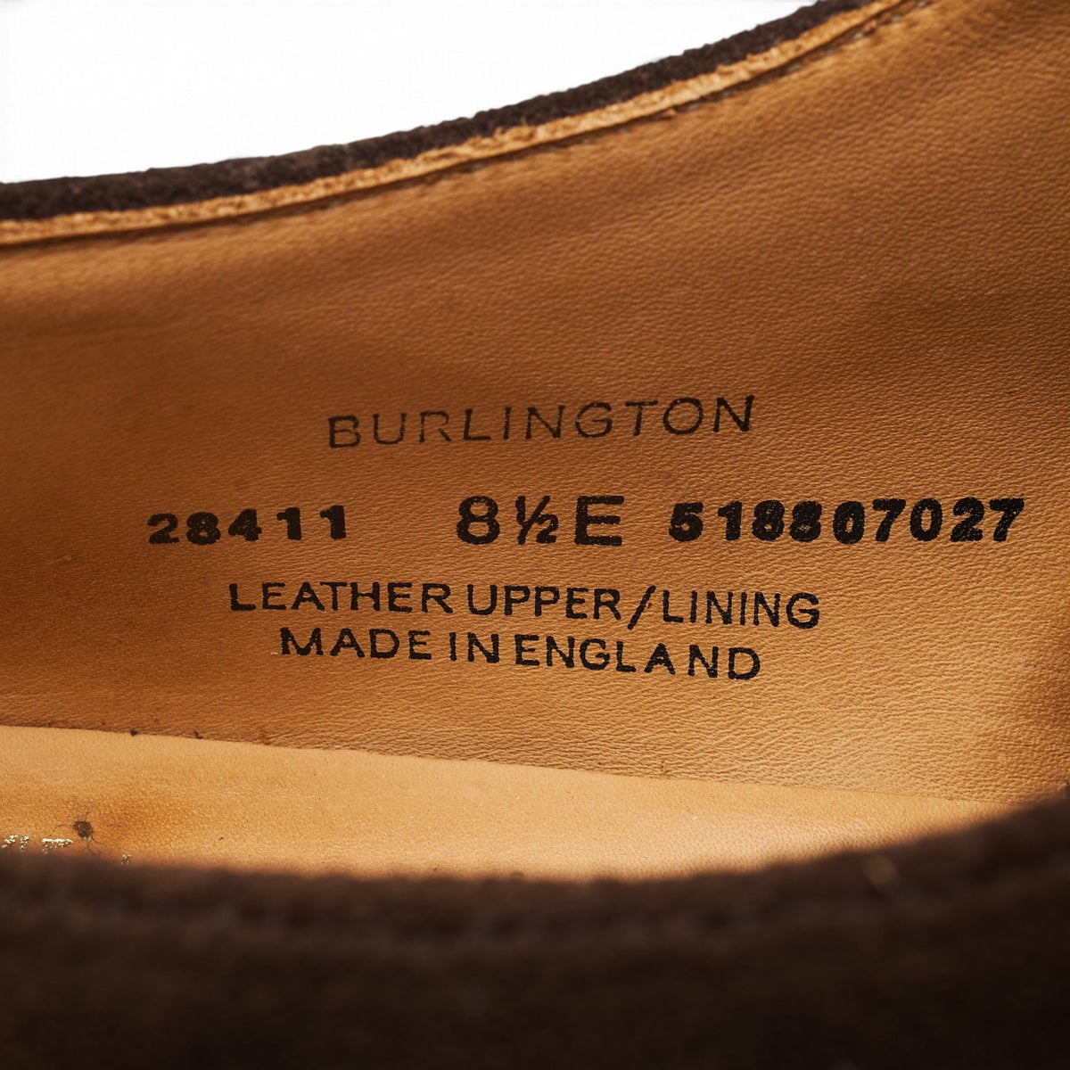 Anglo Italian 'Burlington' Dark Brown Suede Oxford UK 8.5 E