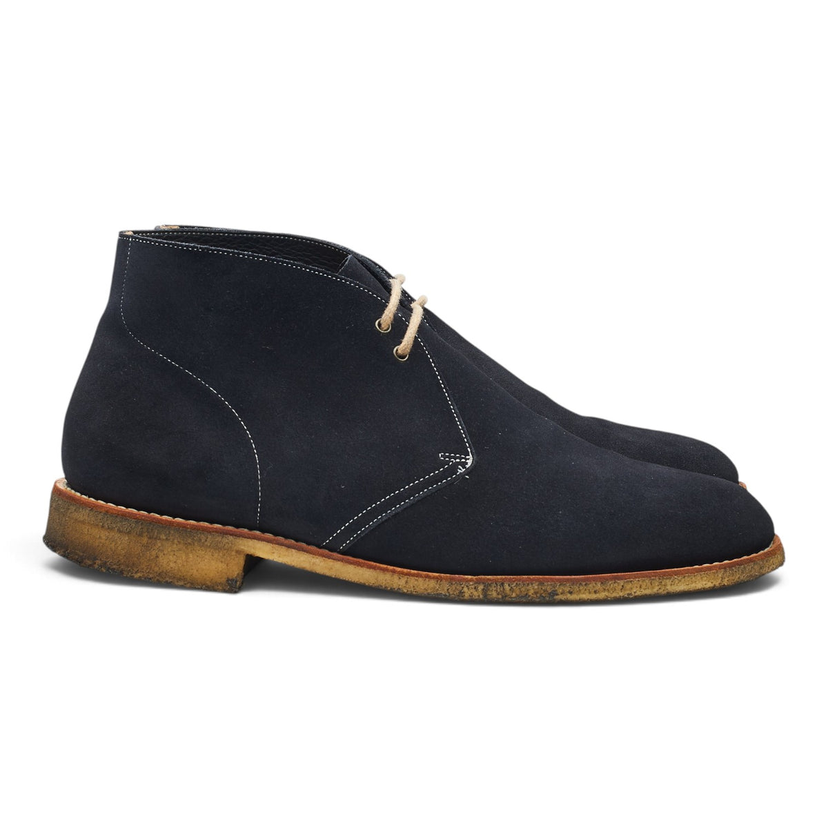 'Sahara' Navy Blue Suede Chukka Boots UK 9.5 F