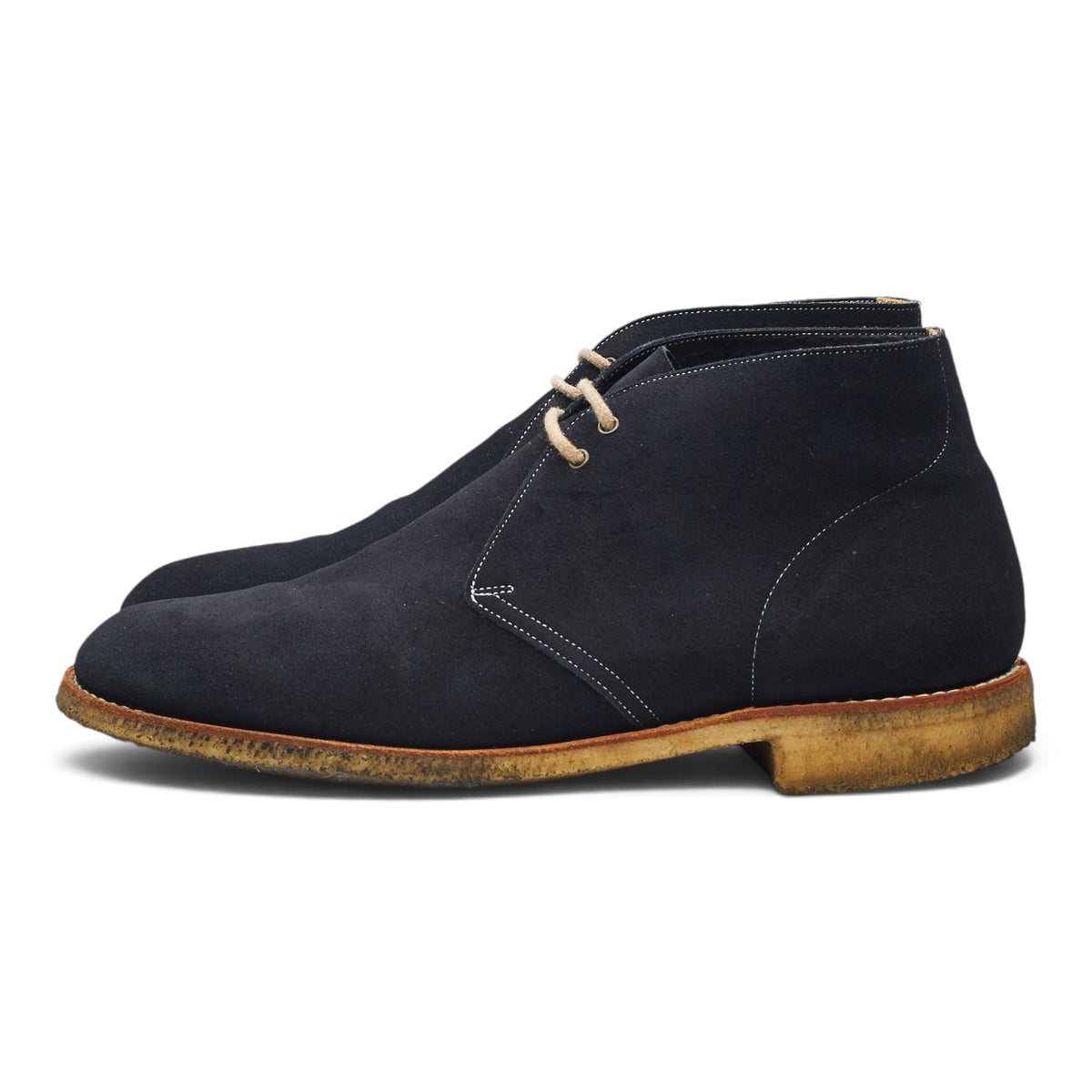 'Sahara' Navy Blue Suede Chukka Boots UK 9.5 F