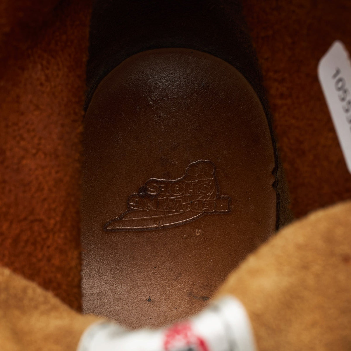 '875' Tan Brown Leather Moc Toe Boots UK 7 US 8