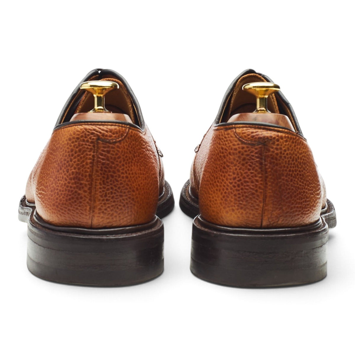 'Nairn' Tan Brown Grain Leather Derby UK 8.5 F