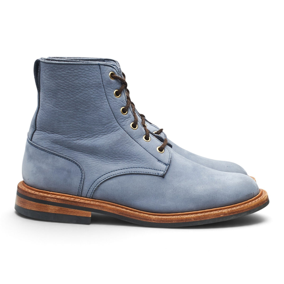 'Bernwood' Blue Nubuck Boots UK 7.5