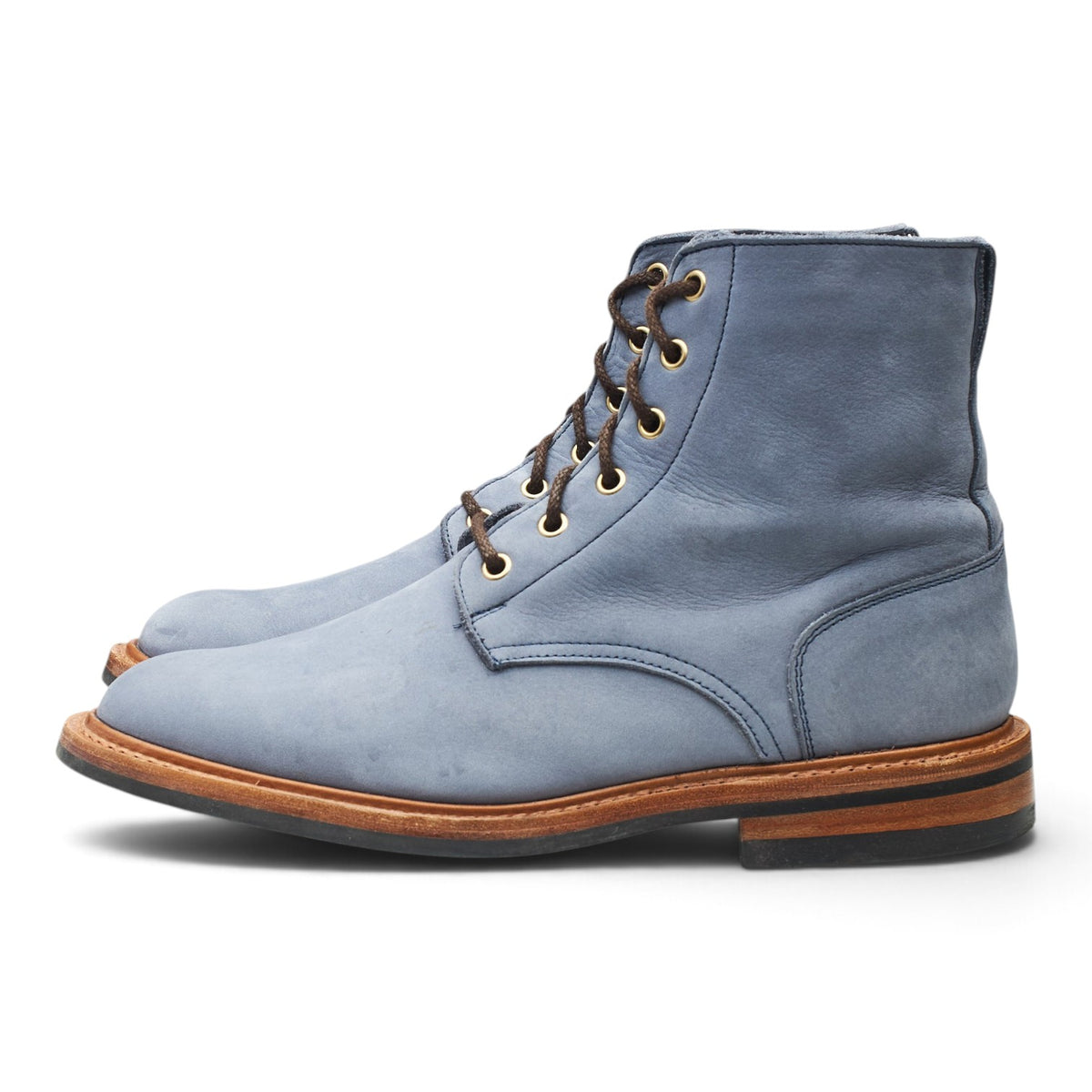'Bernwood' Blue Nubuck Boots UK 7.5