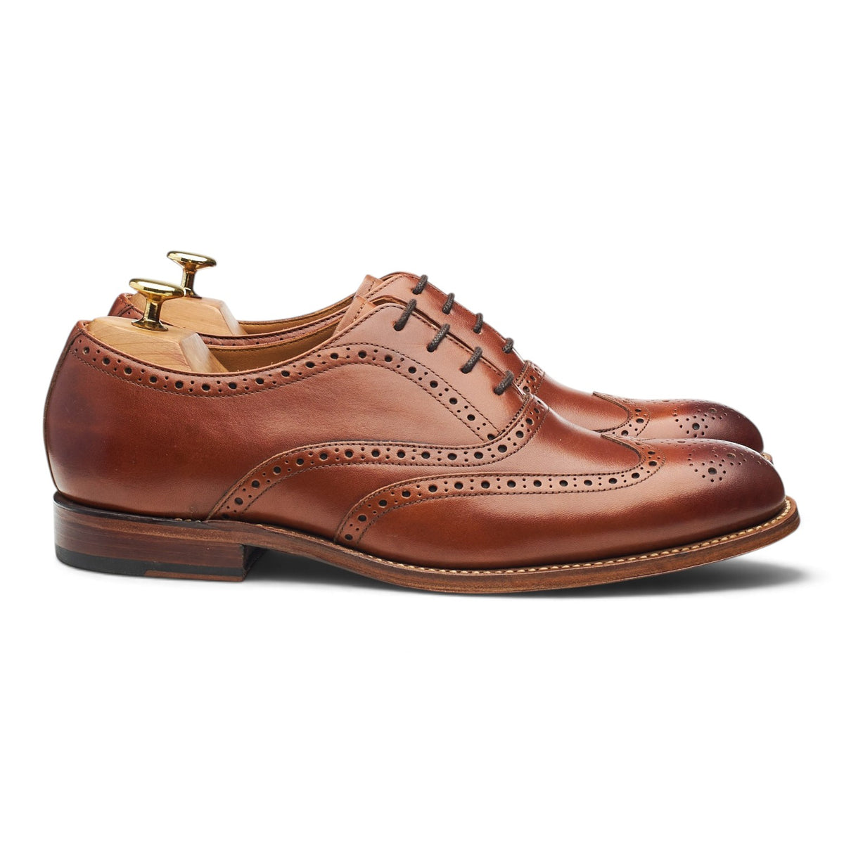 'Luther' Tan Brown Leather Oxford Brogues UK 8 F