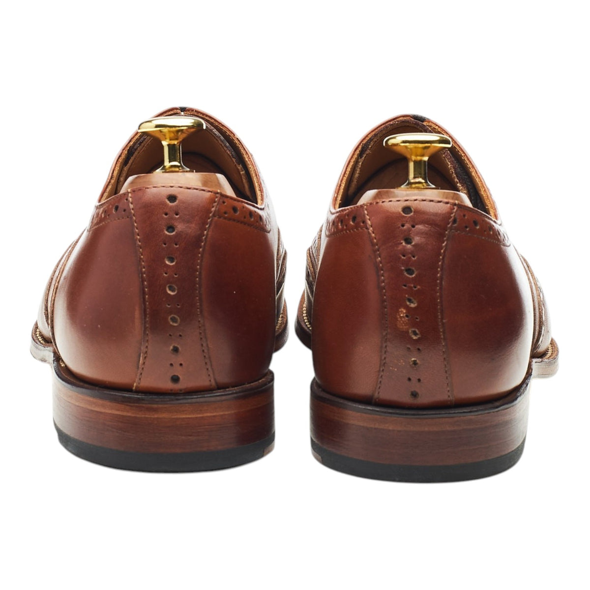 'Luther' Tan Brown Leather Oxford Brogues UK 8 F