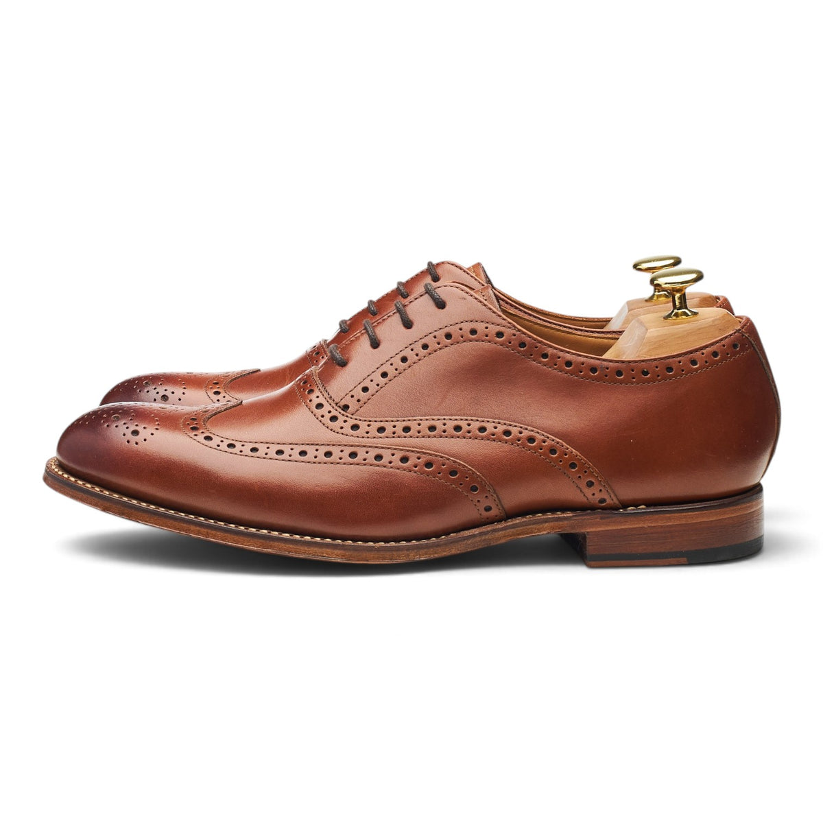 'Luther' Tan Brown Leather Oxford Brogues UK 8 F