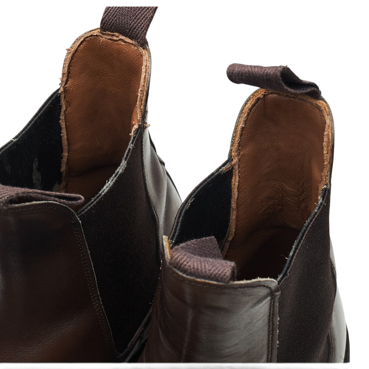 'Gigio' Dark Brown Leather Chelsea Boots UK 8