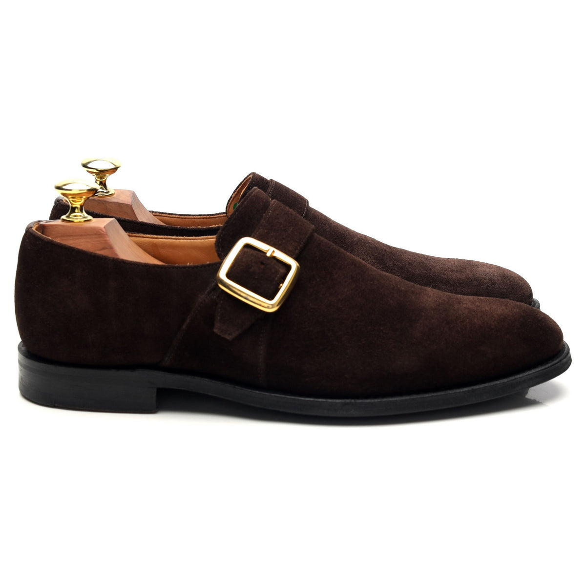 &#39;Westbury&#39; Dark Brown Suede Monk Strap UK 7 F