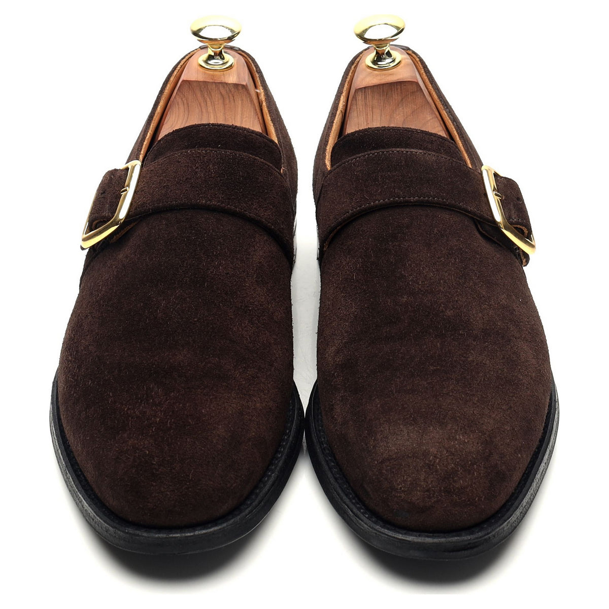 &#39;Westbury&#39; Dark Brown Suede Monk Strap UK 7 F