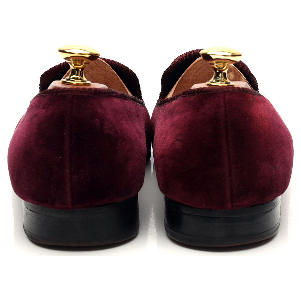 Burgundy Velvet Slippers UK 7