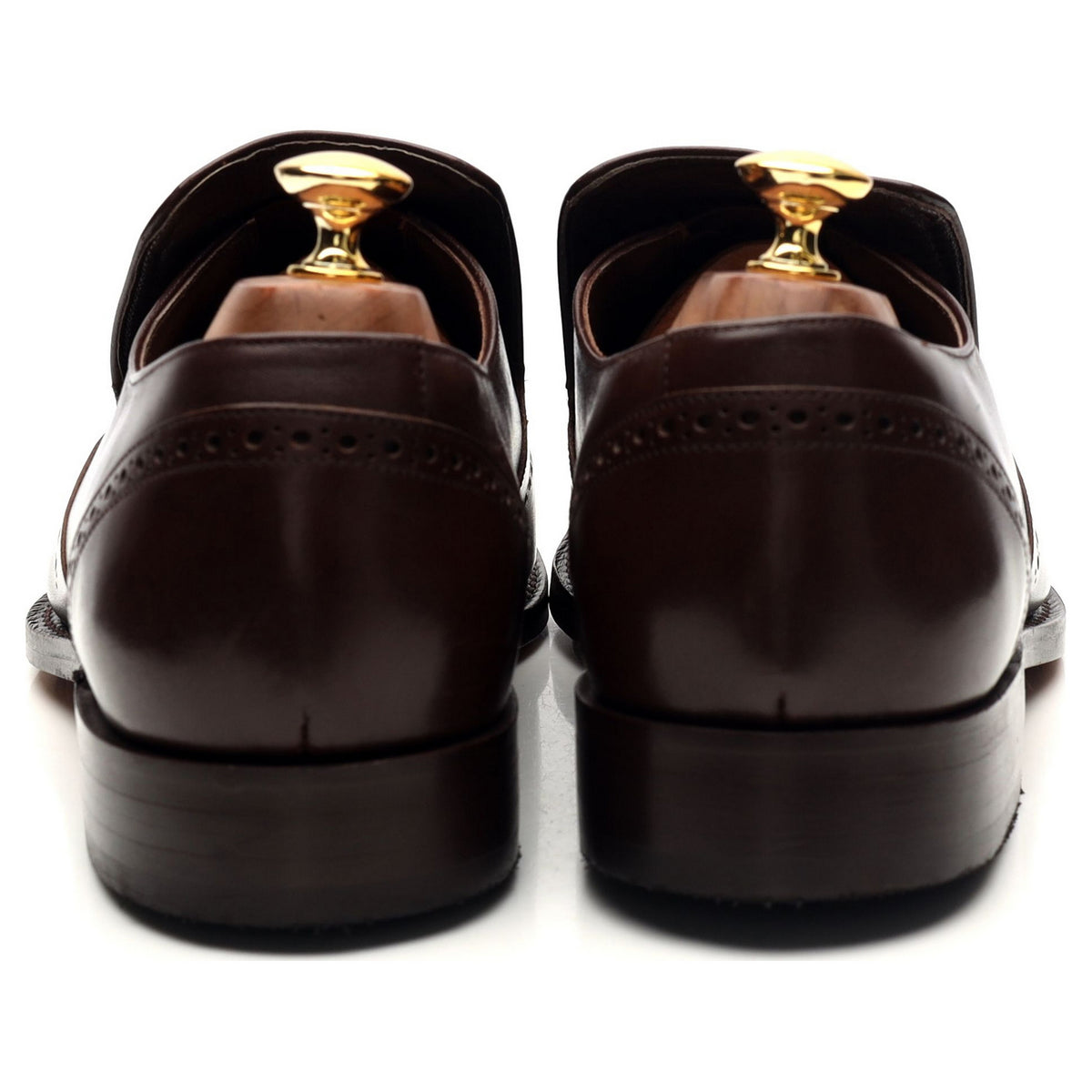 &#39;Bourne&#39; Dark Brown Leather Slip On Loafers UK 9.5 F