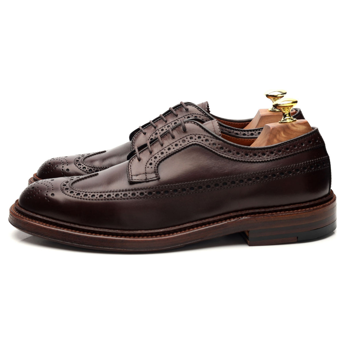 &#39;976&#39; Dark Brown Leather Derby Brogues UK 7 US 7.5 E