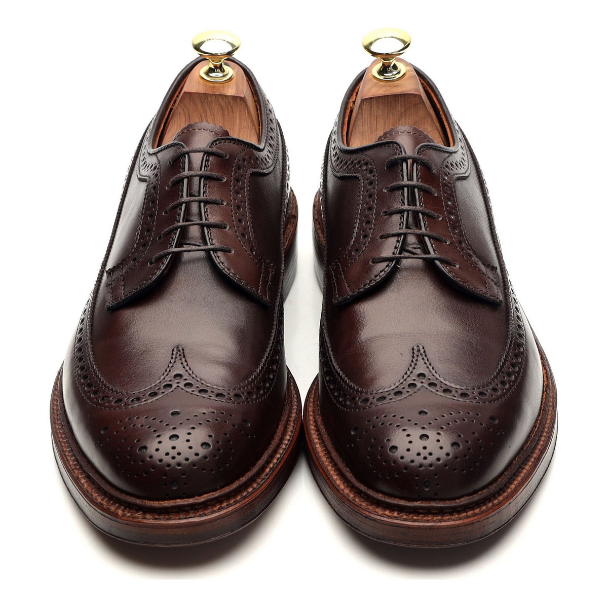 &#39;976&#39; Dark Brown Leather Derby Brogues UK 7 US 7.5 E