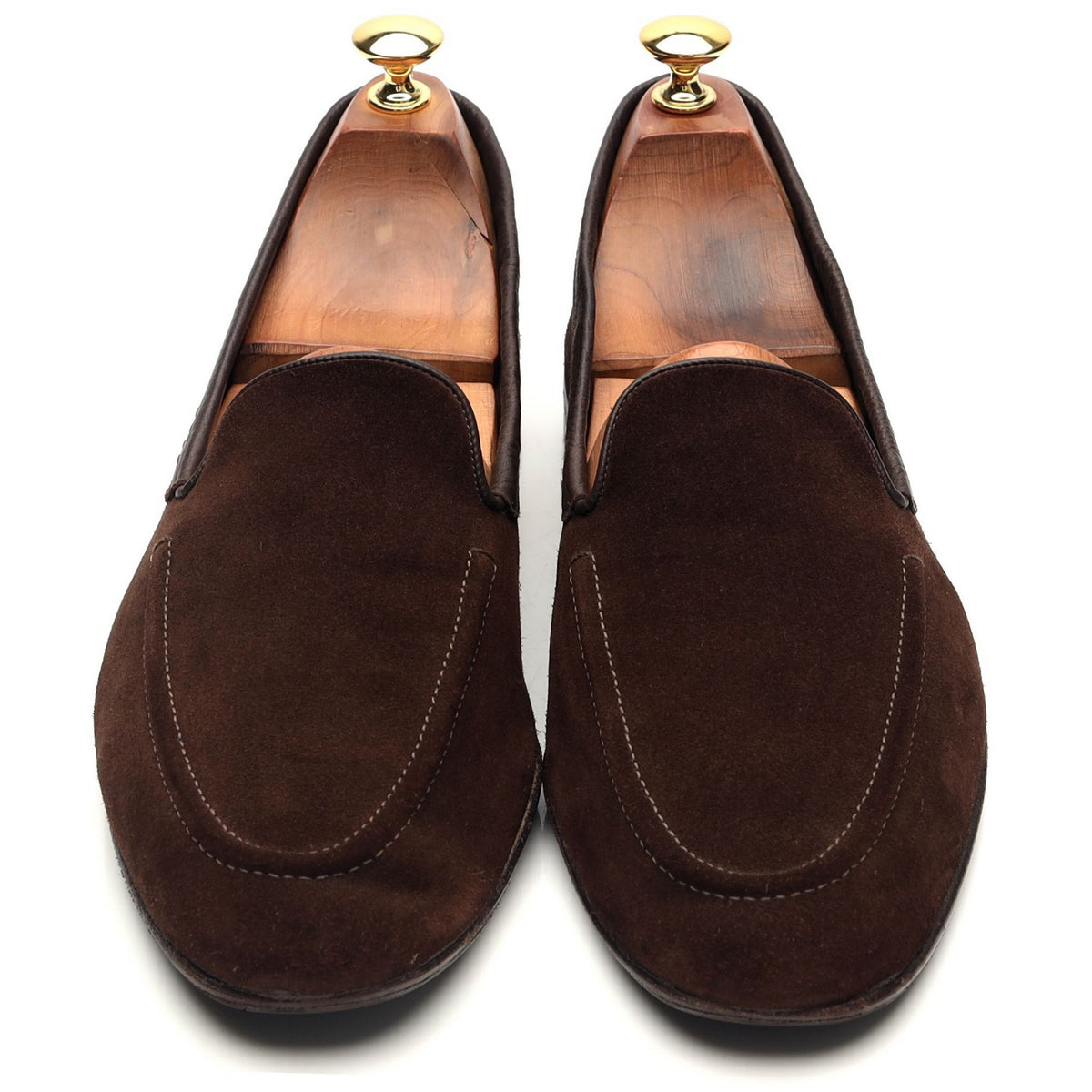 Dark Brown Suede Unlined Loafers UK 9.5 E